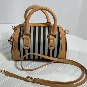 Henri Bendel Striped Mini Bag w/ Crossbody Strap